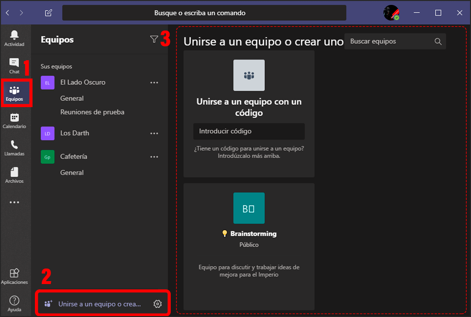 Cómo unirse a un equipo o crear uno