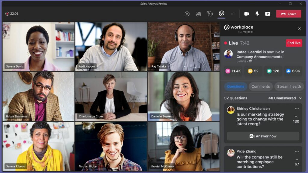 Microsoft y Meta llegan a un acuerdo de integración entre Teams y Workplace